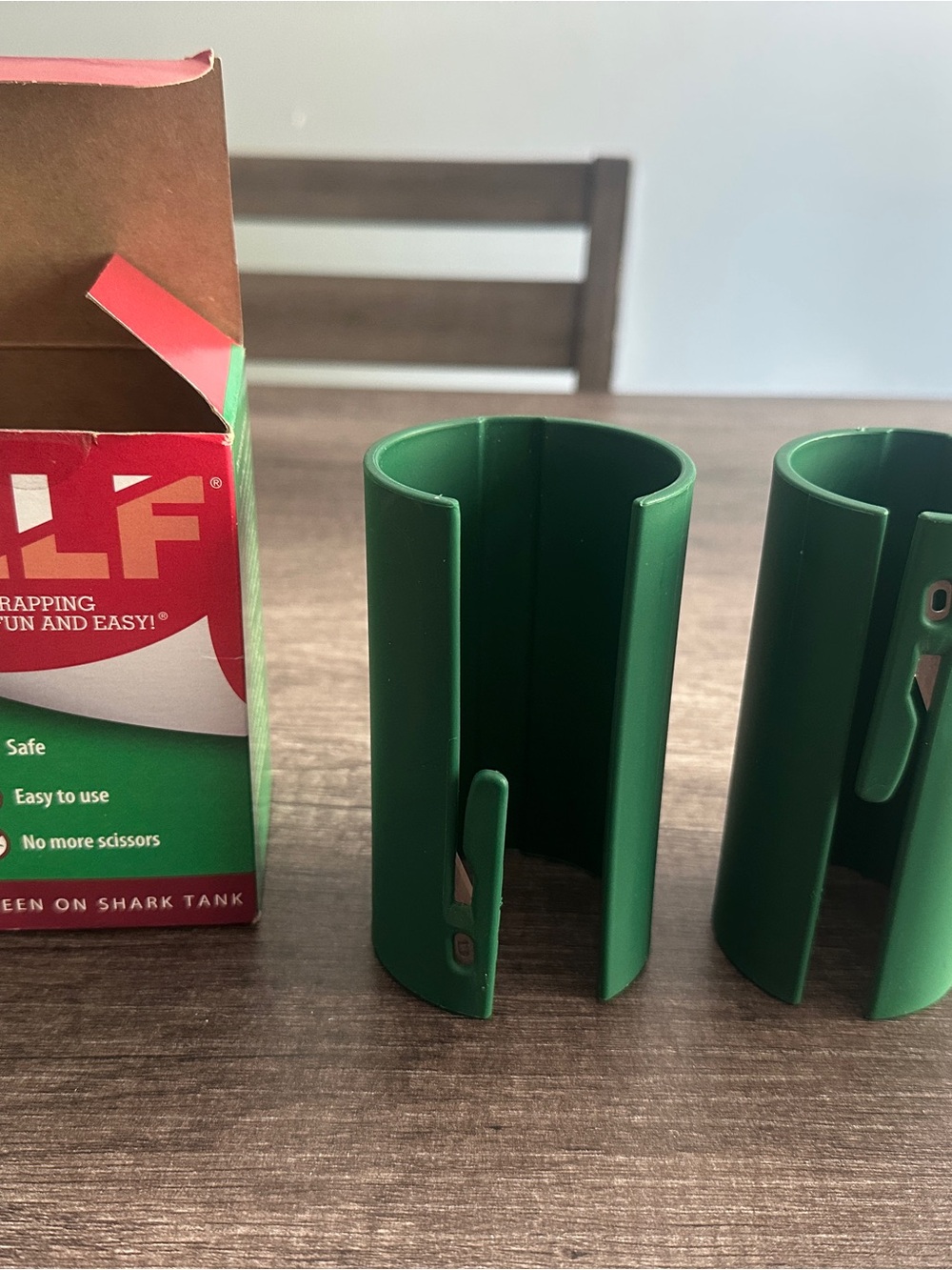 Little Elf gift wrap cutter in green #giftwrap #christmas